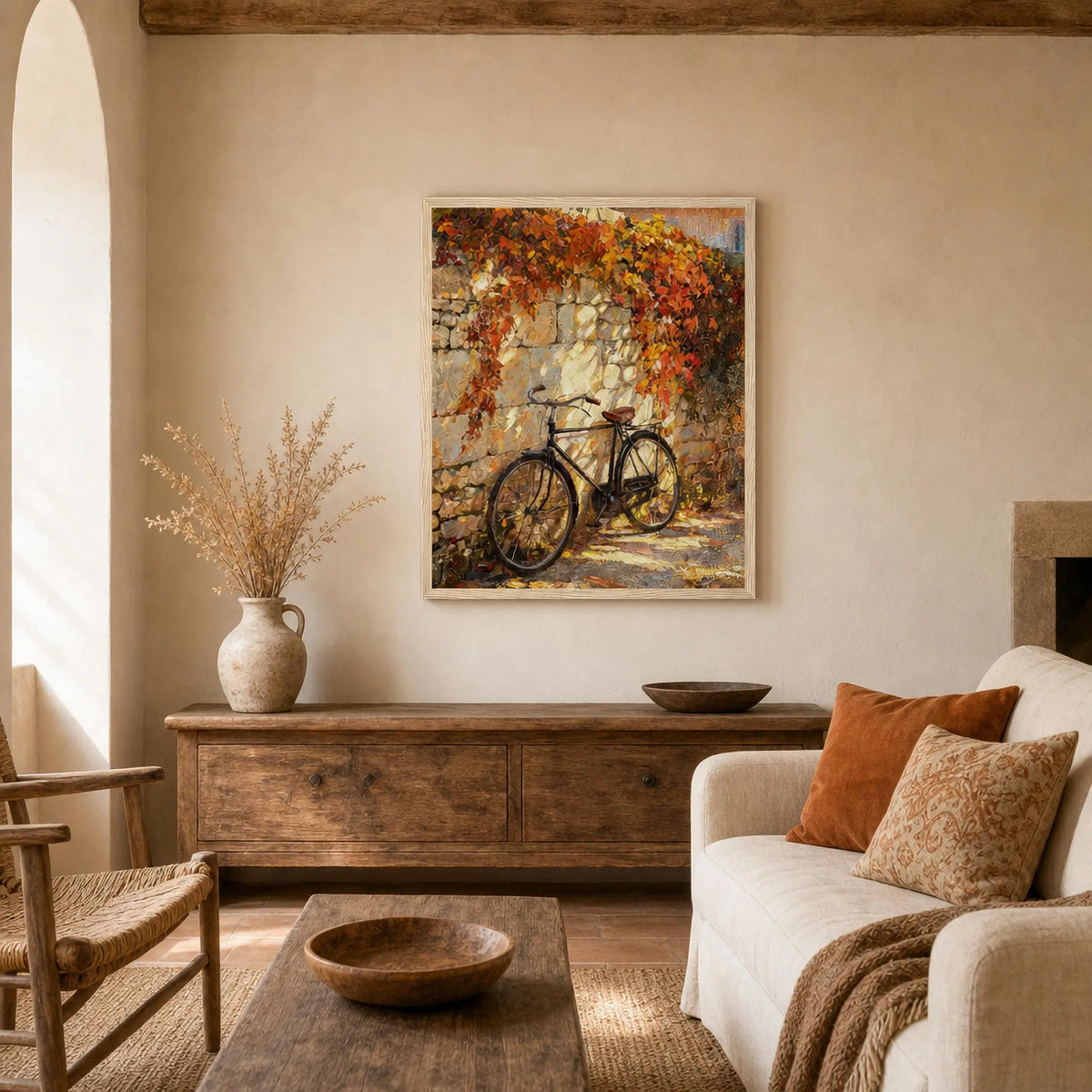 Vintage Bicycle Framed Art Print | Ready to Hang Wall Decor