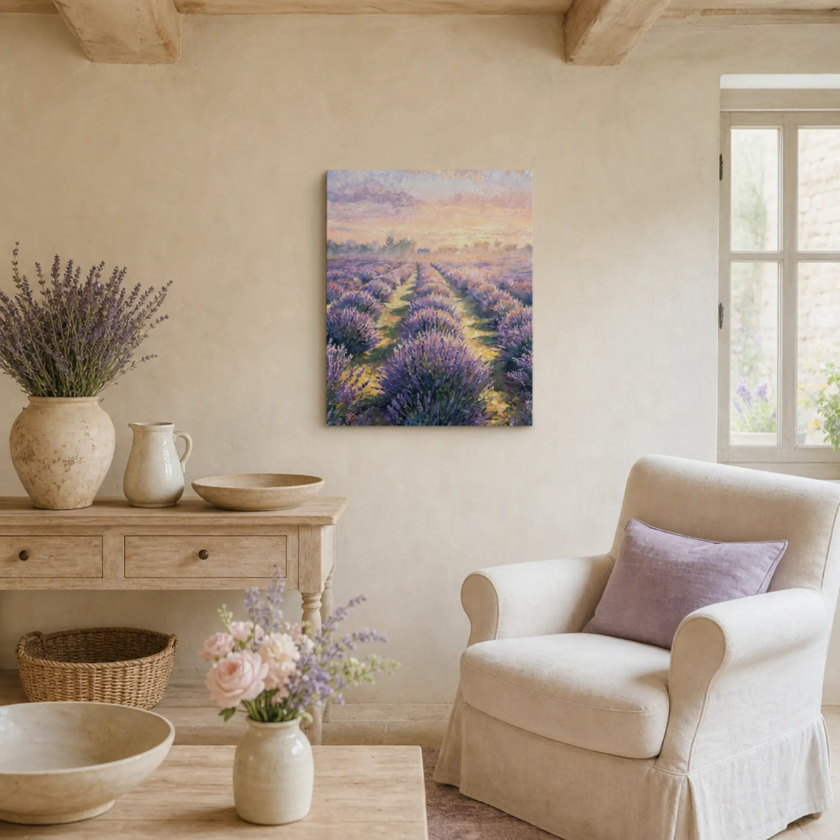 Lavender Sunset Field Fine Art Print
