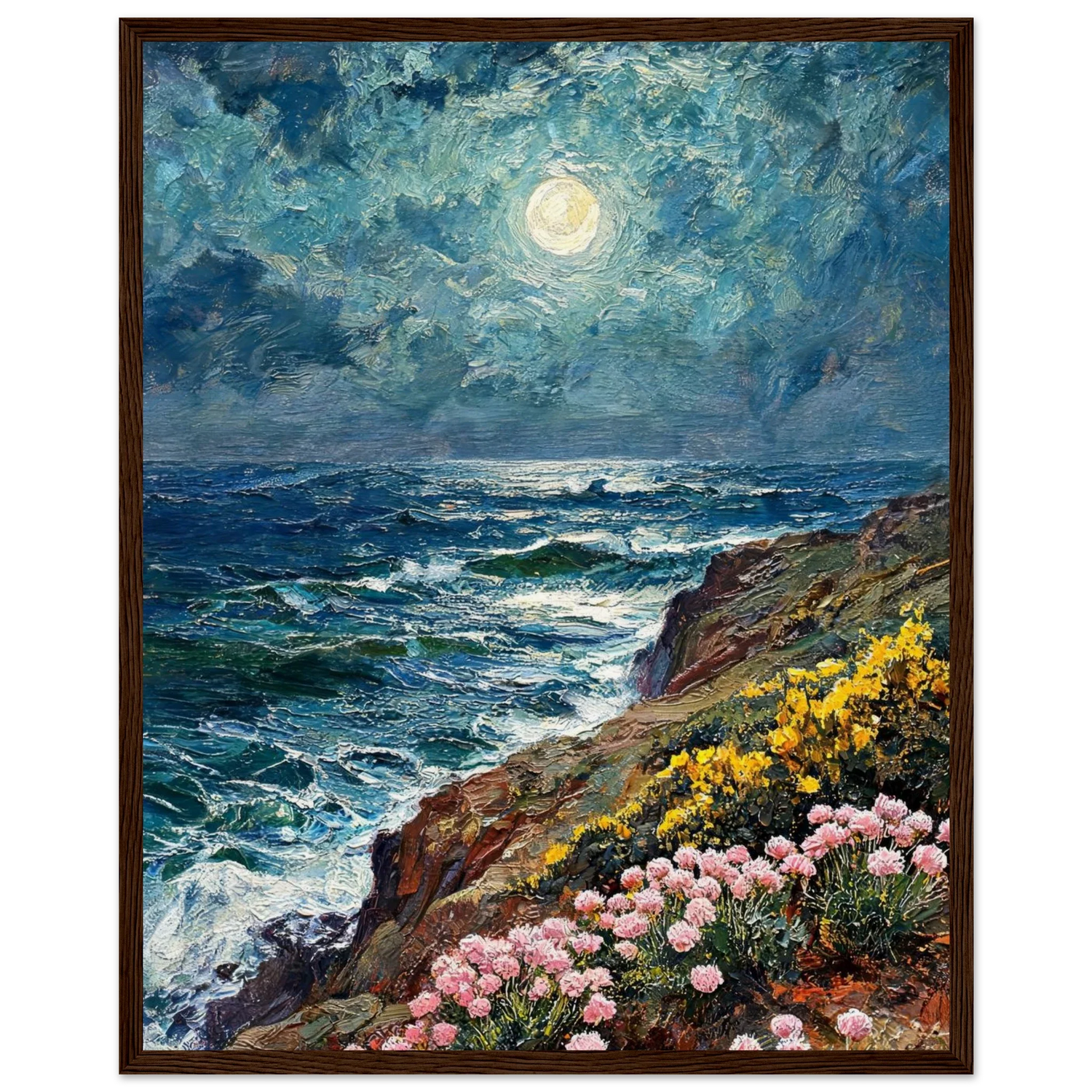 Moonlit Sonata - Wooden Framed Art Prints