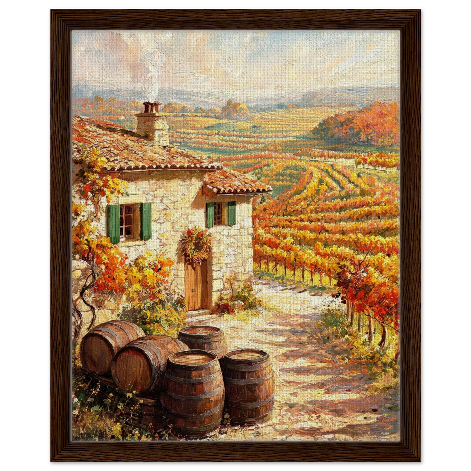 Autumn in Provence - Framed Canvas Prints