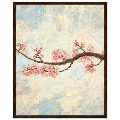 Impressionist Cherry Blossom Branch Framed Art Print