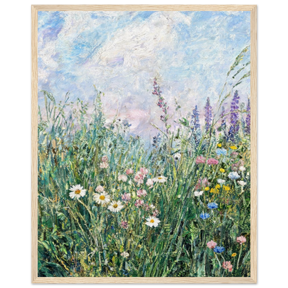 Framed Botanical Wildflower Art Print | Ready-to-Hang Meadow Wall Decor