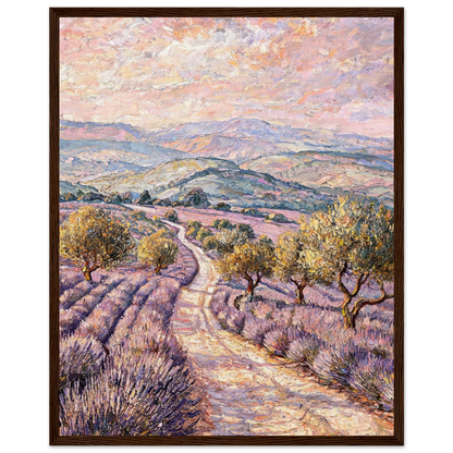 Provence Lavender Field Framed Art Print | Ready to Hang Wall Decor