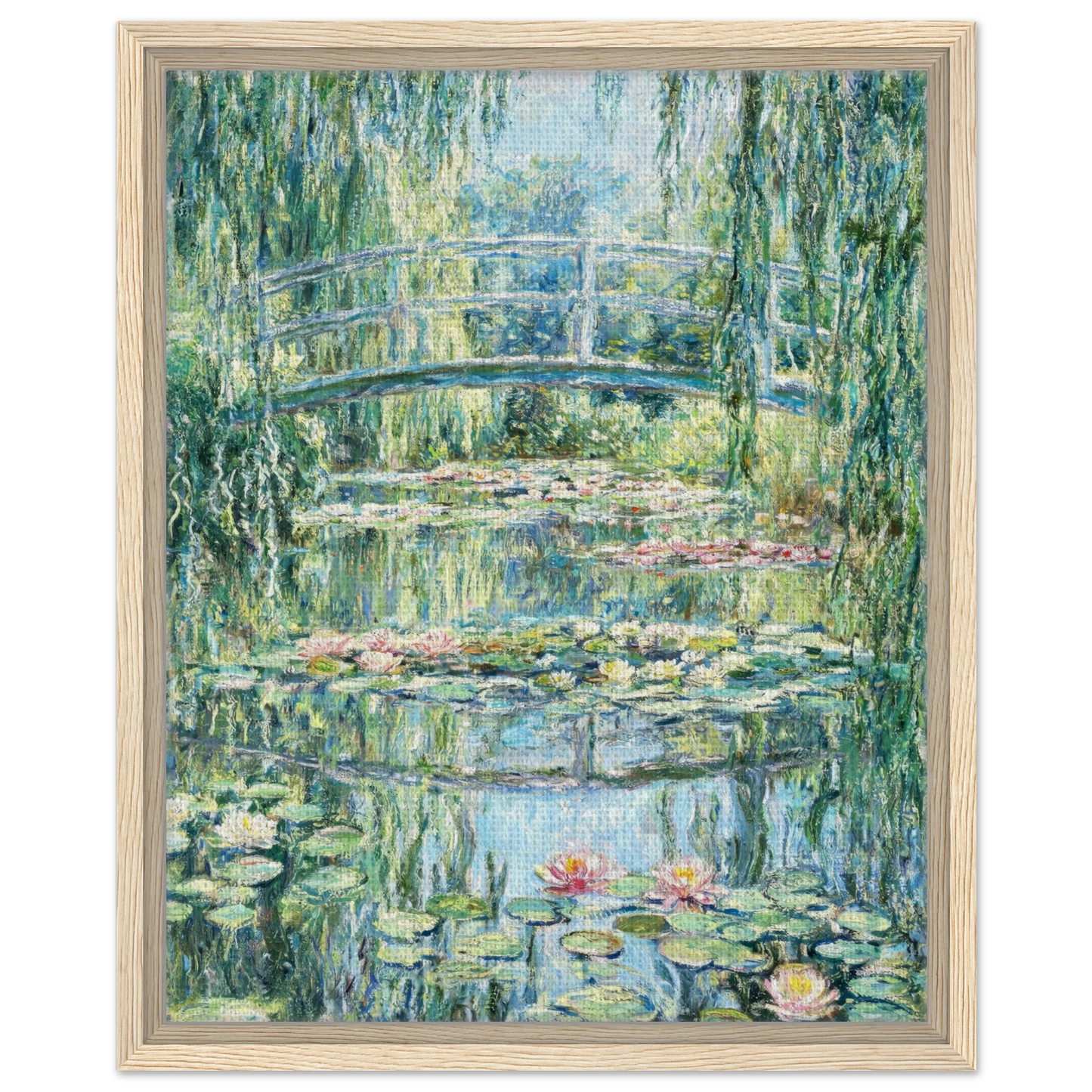 Framed Giverny Reflections Canvas | Premium Vintage Impressionist Canvas Art