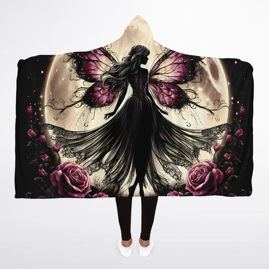 Moonlit Fairy Elegance Micro Fleece Hooded Blanket