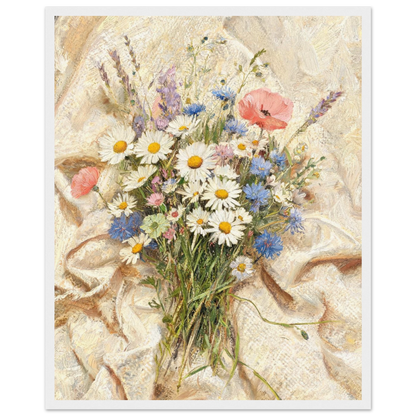 Impressionist Wildflower Bouquet Framed Art Print