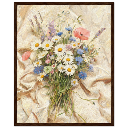 Impressionist Wildflower Bouquet Framed Art Print