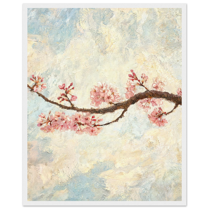 Impressionist Cherry Blossom Branch Framed Art Print
