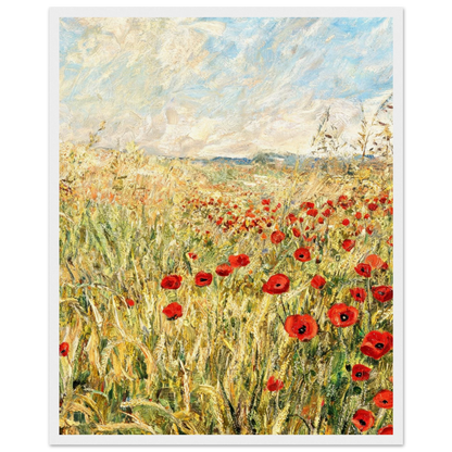 Golden Poppy Field Wooden Framed Poster | Vintstep