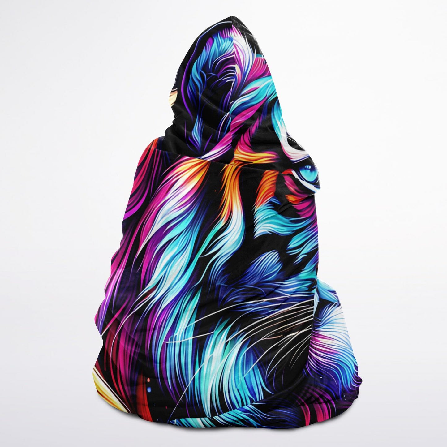 Cosmic Majesty Tiger Micro Fleece Hooded Blanket