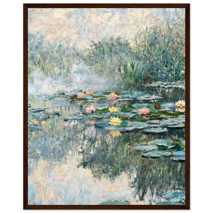 Water Lilies Pond Wooden Framed Poster | Vintstep
