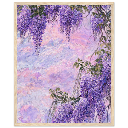 Framed Wisteria Garden Art Print | Ready-to-Hang Floral Wall Decor
