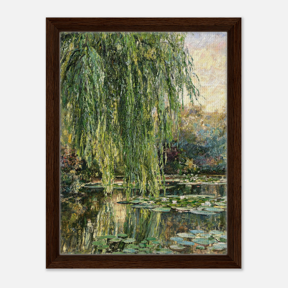 Monet's Weeping Willow & Water Lilies Impressionist Art Print