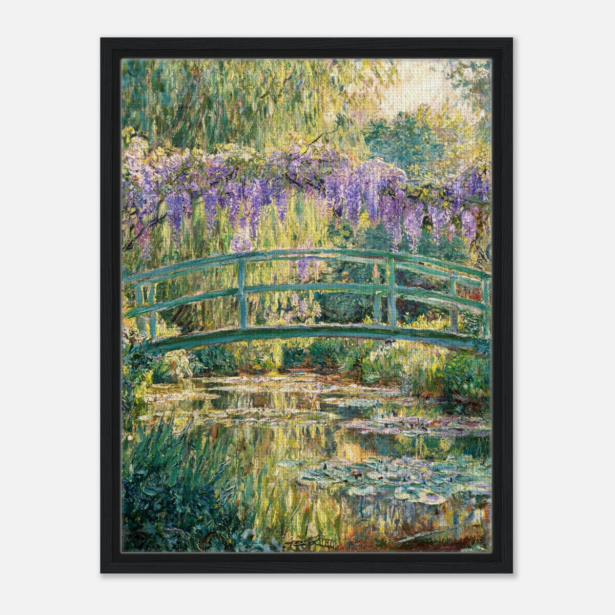 Wisteria & Japanese Bridge Impressionist Art Print