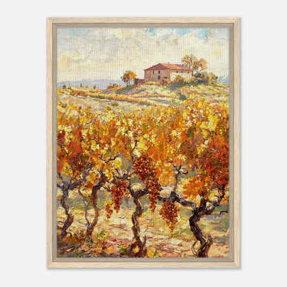 Tuscan Vineyard in Autumn Impressionist Art Print