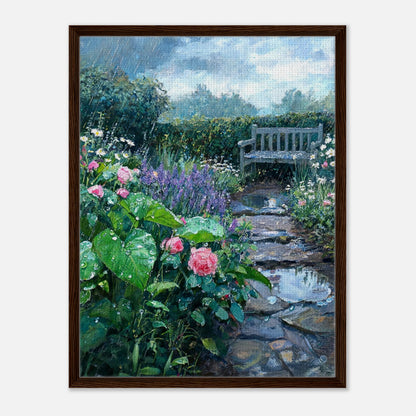 Raindrops in the Secret Garden Impressionist Art Print