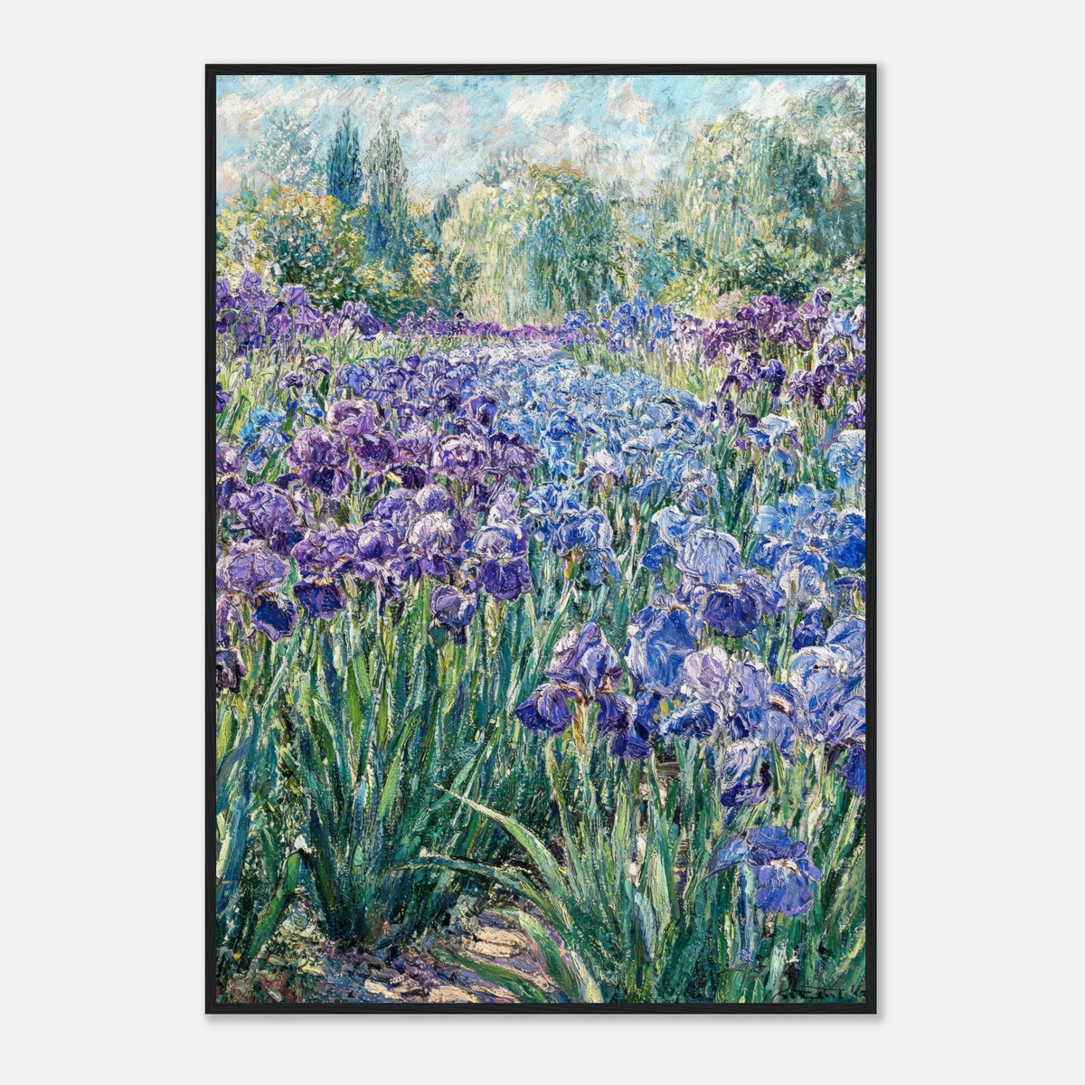 Monet's Iris Field Impressionist Garden Art Print