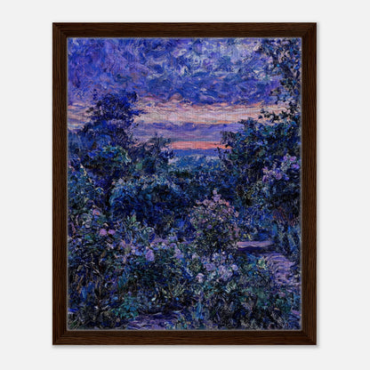 Twilight Garden & Blue Dusk Impressionist Art Print