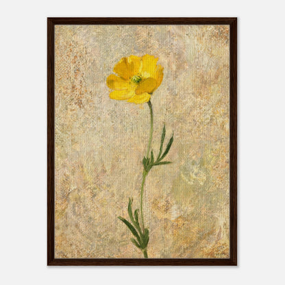 Solitary Yellow Wildflower Impressionist Art Print
