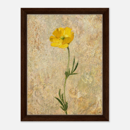 Solitary Yellow Wildflower Impressionist Art Print