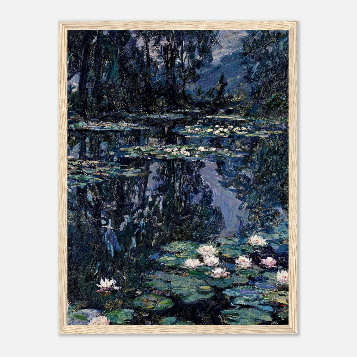 Nocturne Water Lilies & Dark Pond Impressionist Art Print