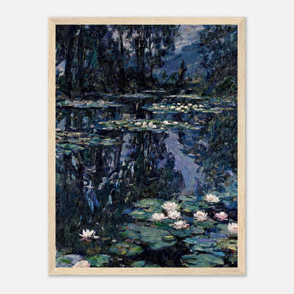 Nocturne Water Lilies & Dark Pond Impressionist Art Print