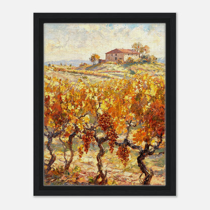 Tuscan Vineyard in Autumn Impressionist Art Print