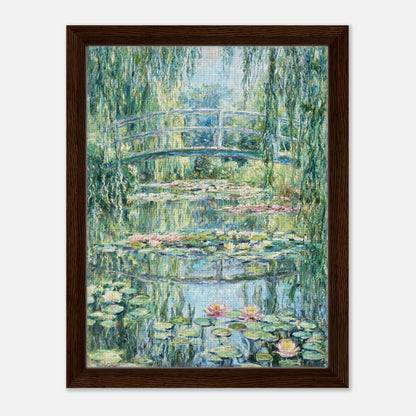 Weeping Willow & Japanese Bridge Water Lilies Impressionist Art Print