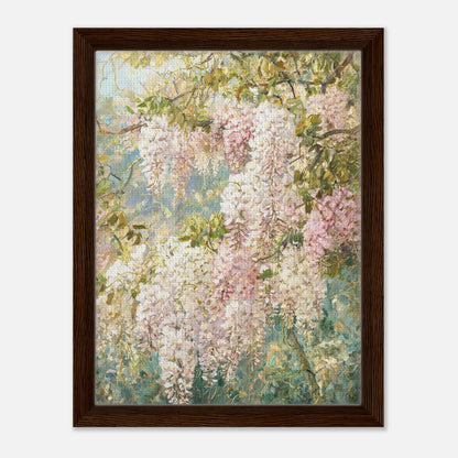 Cascading Wisteria Blossoms Impressionist Art Print