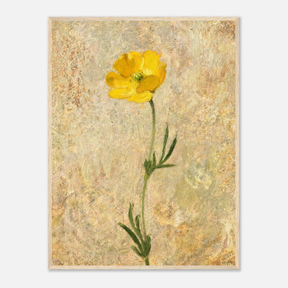 Solitary Yellow Wildflower Impressionist Art Print