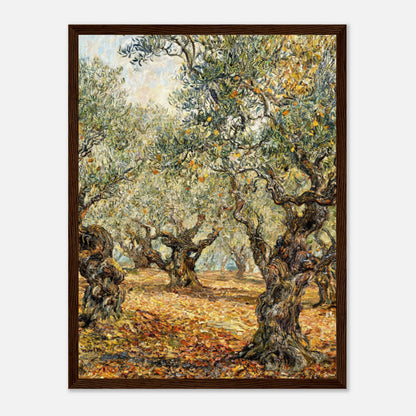 Sunlit Olive Grove Impressionist Art Print