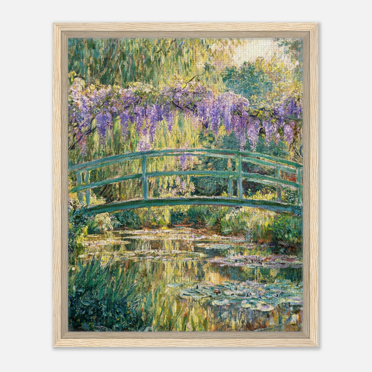 Wisteria & Japanese Bridge Impressionist Art Print
