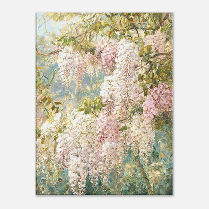Cascading Wisteria Blossoms Impressionist Art Print