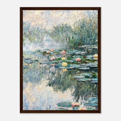 Misty Morning Water Lilies Impressionist Art Print