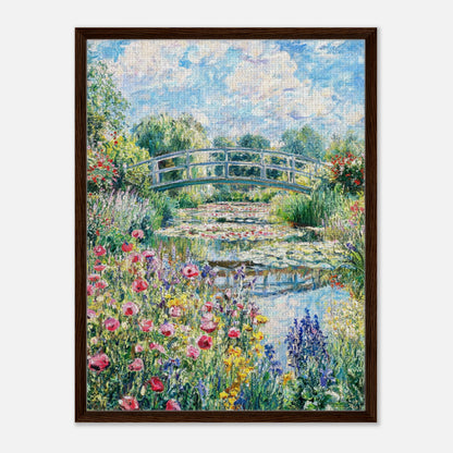 Monet's Flower Garden & Japanese Bridge Impressionist Art Print