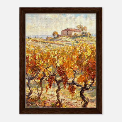 Tuscan Vineyard in Autumn Impressionist Art Print