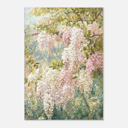 Cascading Wisteria Blossoms Impressionist Art Print