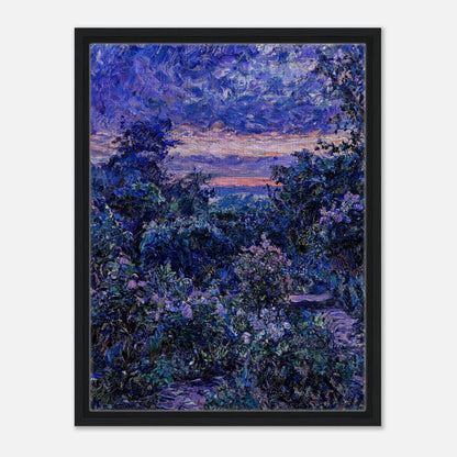 Twilight Garden & Blue Dusk Impressionist Art Print