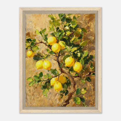 Sunlit Lemon Tree & Mediterranean Orchard Impressionist Art Print