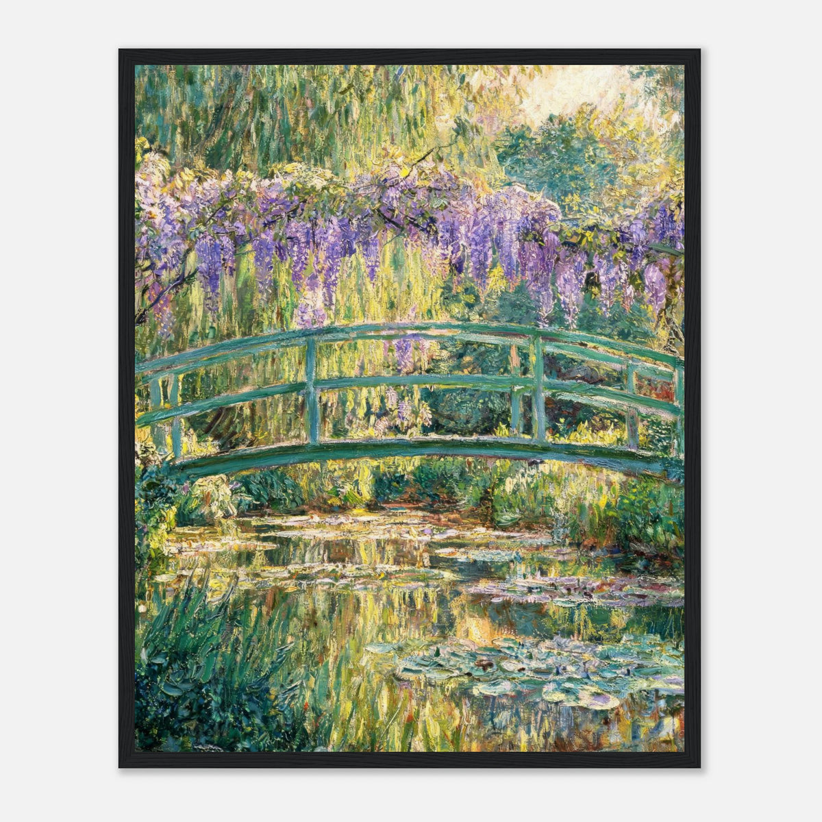 Wisteria & Japanese Bridge Impressionist Art Print