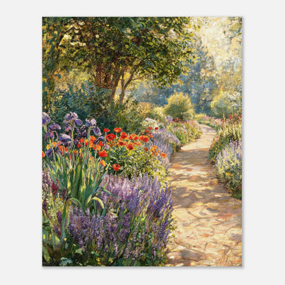 Sunlit Secret Garden Path Impressionist Art Print