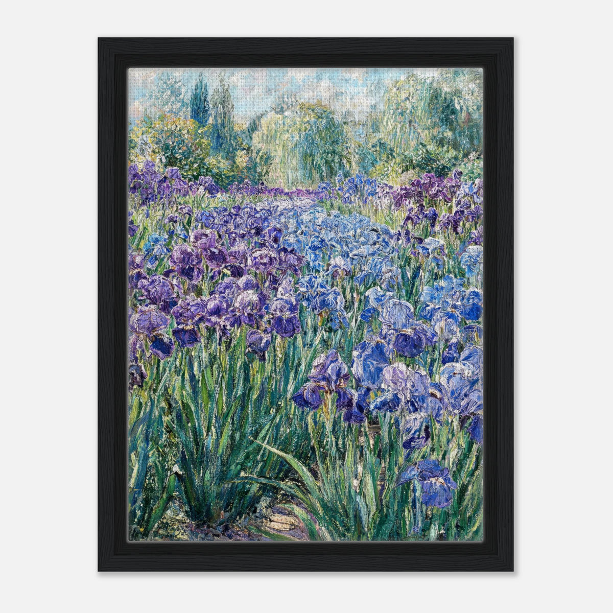 Monet's Iris Field Impressionist Garden Art Print