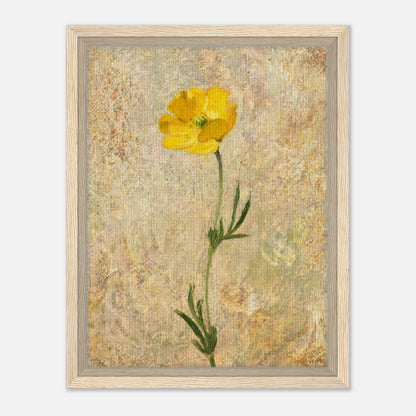 Solitary Yellow Wildflower Impressionist Art Print