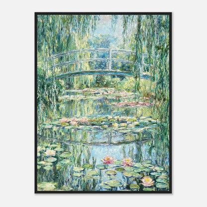 Weeping Willow & Japanese Bridge Water Lilies Impressionist Art Print