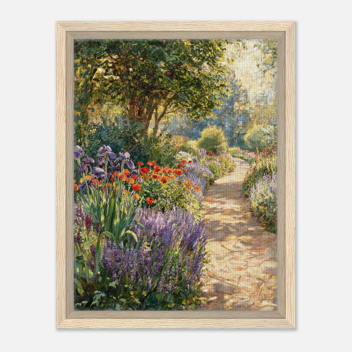 Sunlit Secret Garden Path Impressionist Art Print