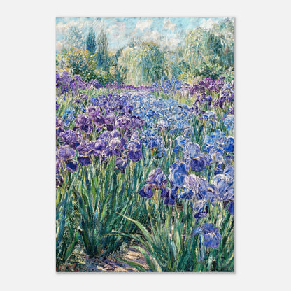Monet's Iris Field Impressionist Garden Art Print