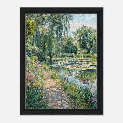 Giverny Garden Path & Water Lilies Impressionist Art Print