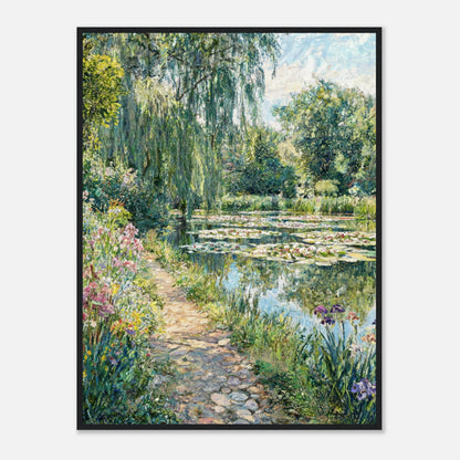 Giverny Garden Path & Water Lilies Impressionist Art Print