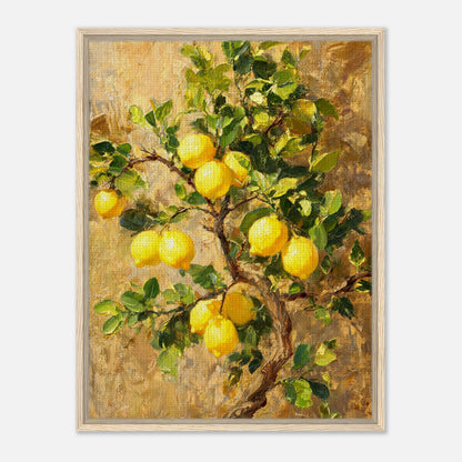 Sunlit Lemon Tree & Mediterranean Orchard Impressionist Art Print