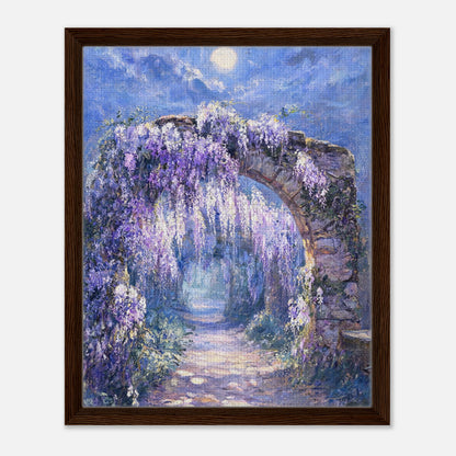 Moonlit Wisteria Stone Arch Impressionist Art Print